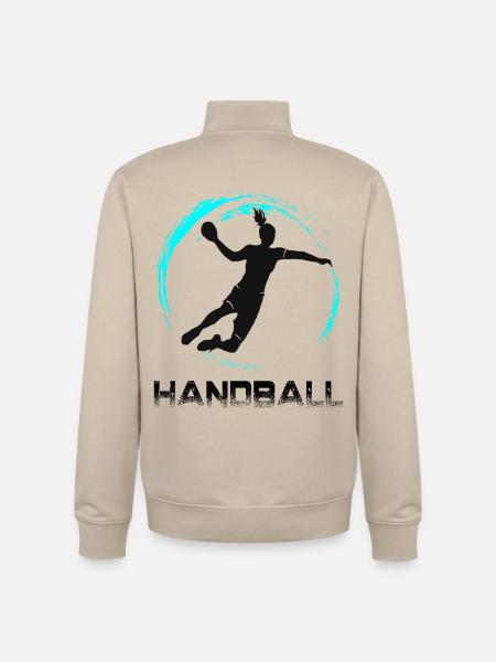 Handball - Sweat zippé unisexe en coton bio Stanley/Stella - beige crème