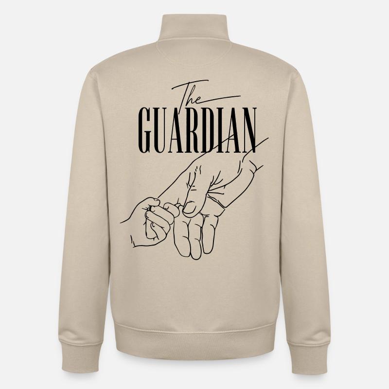 LE GARDIEN - Sweat zippé unisexe en coton bio Stanley/Stella - beige crème