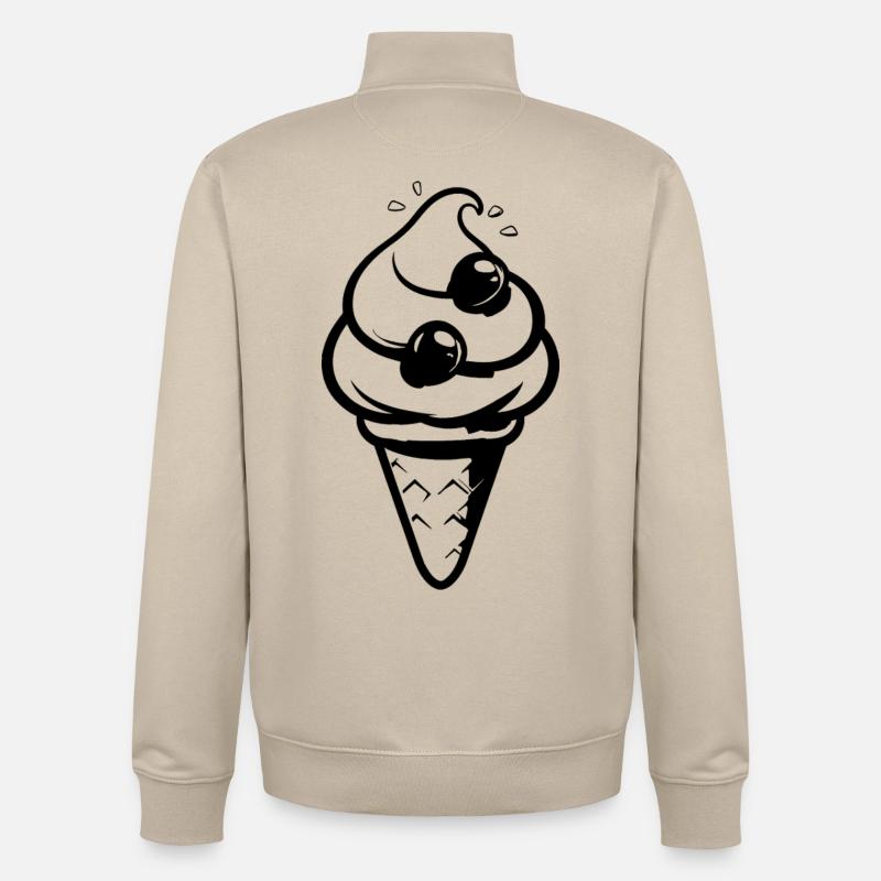 Cornet - Sweat zippé unisexe en coton bio Stanley/Stella - beige crème