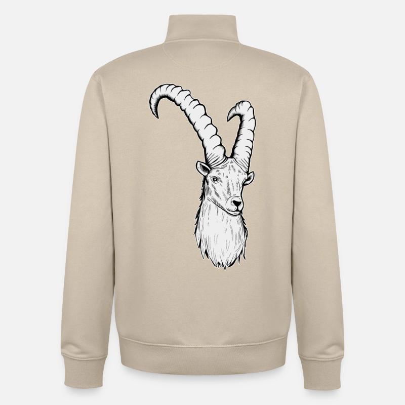 Steinbock Sternzeichen - Unisex Organic Zip Sweatshirt von Stanley/Stella - Cremebeige