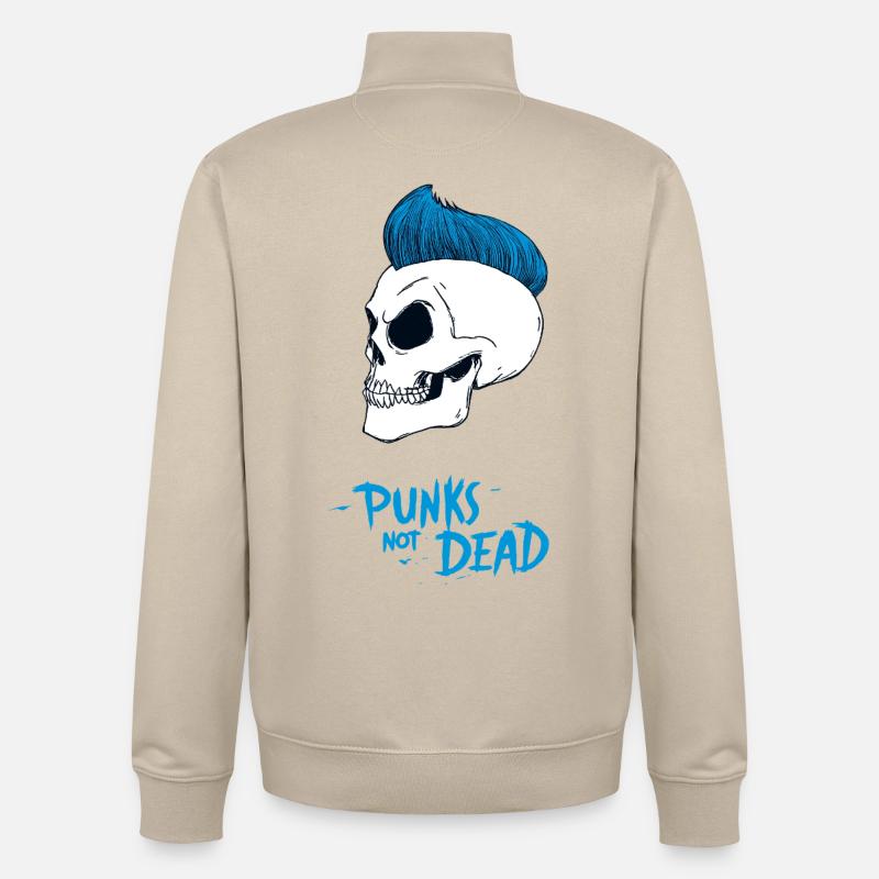PUNKS NOT DEAD #2 – Steam Punk'n'Roll - Unisex Organic Zip Sweatshirt von Stanley/Stella - Cremebeige