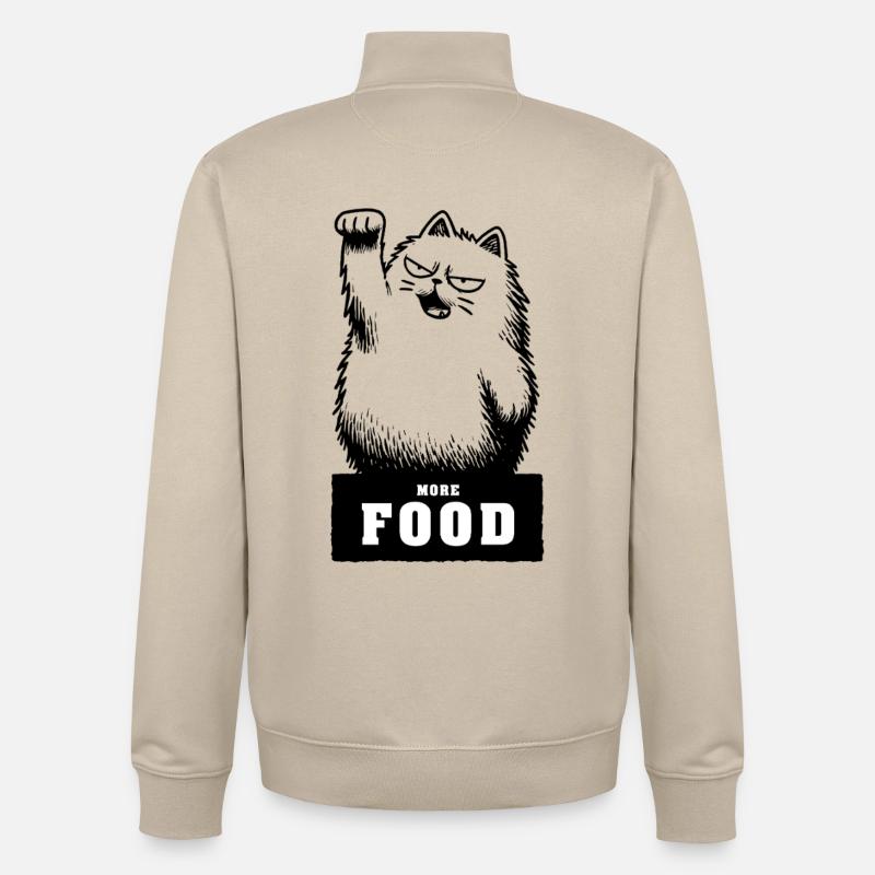 Plus de nourriture - Sweat zippé unisexe en coton bio Stanley/Stella - beige crème