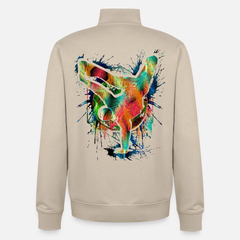 Breakdance - Breakdancer - Breakdancing - BBoy - Unisex Organic Zip Sweatshirt von Stanley/Stella - Cremebeige