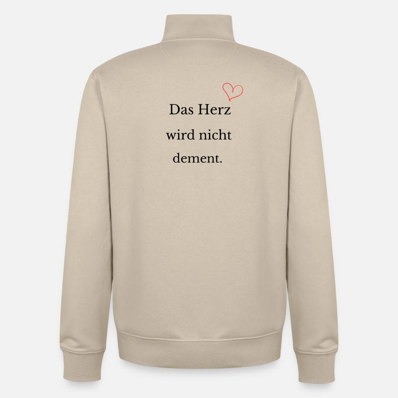 Das Herz wird nicht dement - Unisex Organic Zip Sweatshirt von Stanley/Stella - Cremebeige