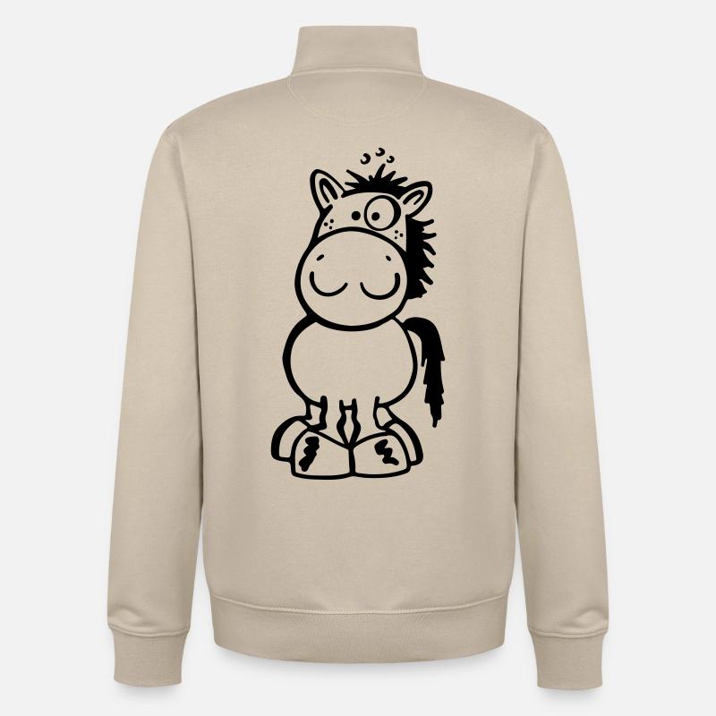Kleines Pferdchen - Unisex Organic Zip Sweatshirt von Stanley/Stella - Cremebeige