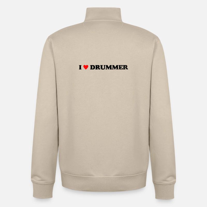 Entrée de conception requise - Sweat zippé unisexe en coton bio Stanley/Stella - beige crème