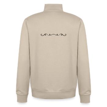 Ornament Line - Unisex Organic Zip Sweatshirt by Stanley/Stella - desert dust - Back - AI Model Male 185 dark (185cm)
