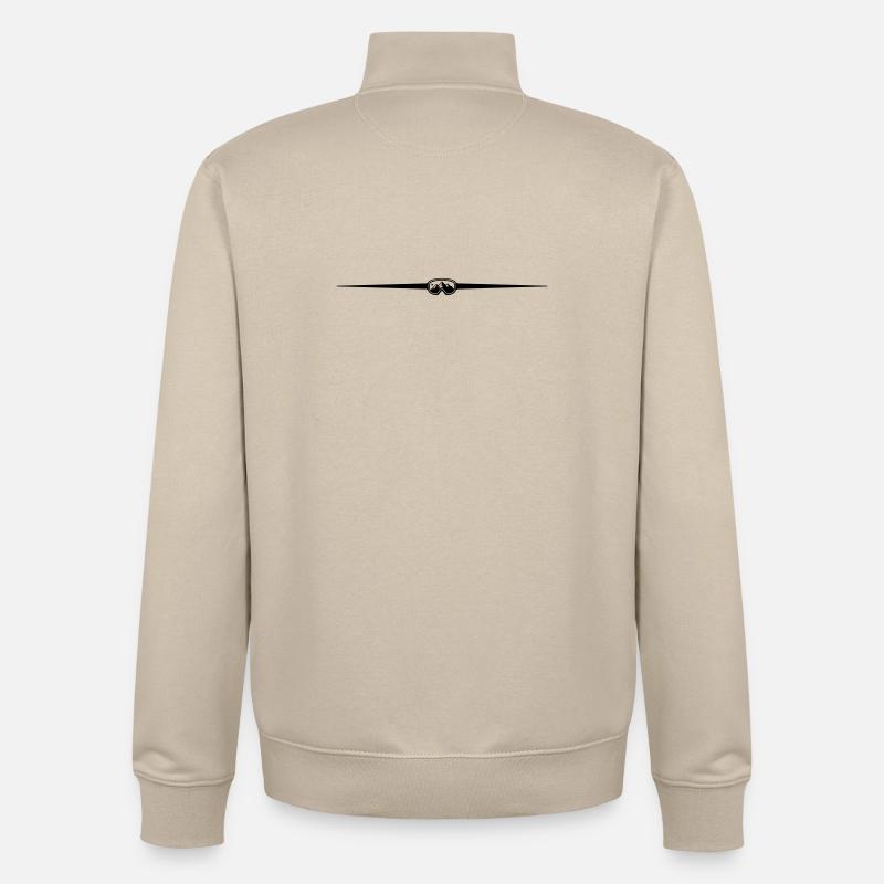 Ski Goggles Line Ski Mountains - Unisex Organic Zip Sweatshirt by Stanley/Stella - desert dust
