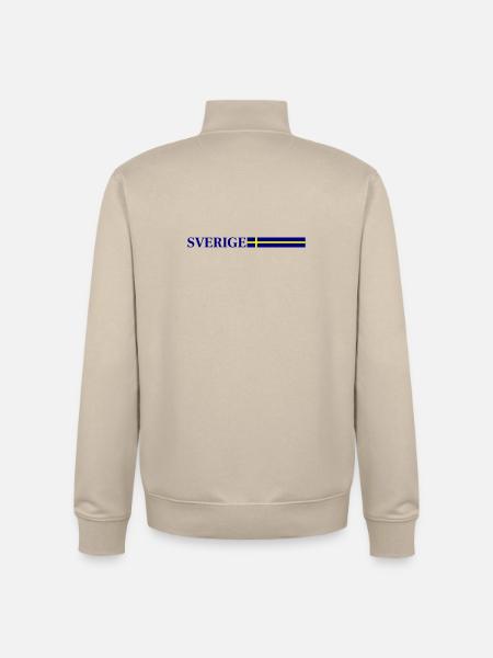 Sweden Flag Sverige - Unisex Organic Zip Sweatshirt by Stanley/Stella - desert dust