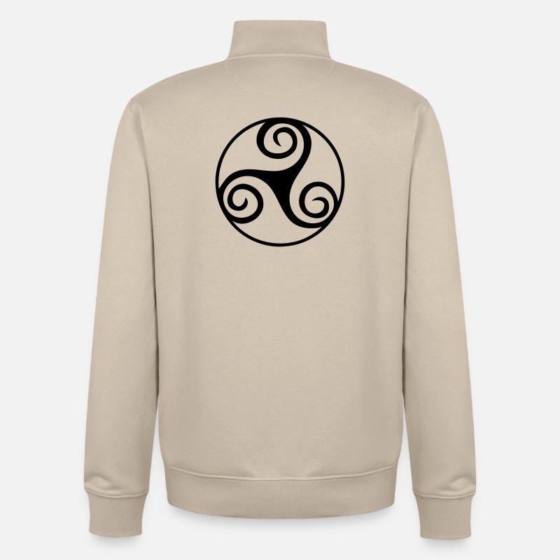 triskell - Sweat zippé unisexe en coton bio Stanley/Stella - beige crème