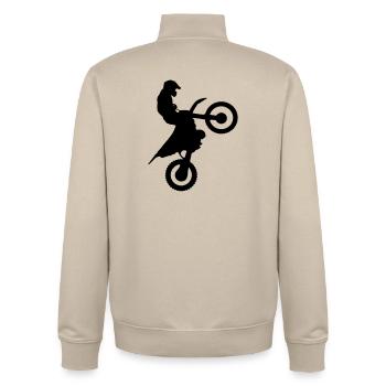 Jump Schwarz - Unisex Organic Zip Sweatshirt von Stanley/Stella - Cremebeige - Hinten - AI Model Male 185 dark (185cm)
