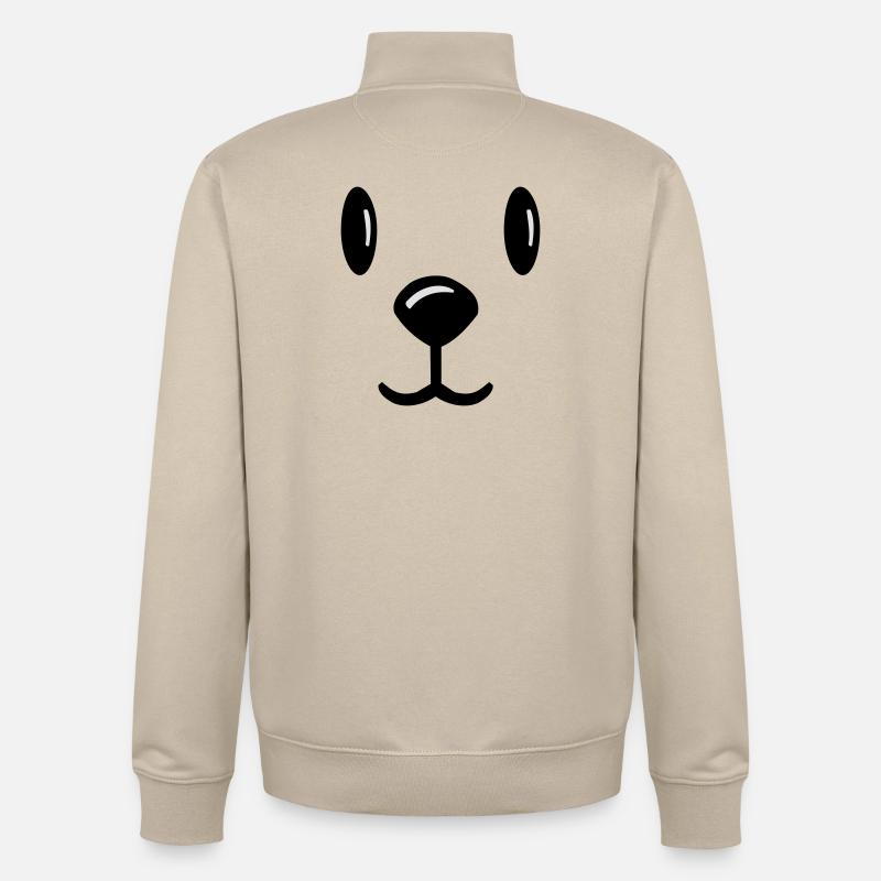 teddybär teddy bärchen teddy bear - Sweat zippé unisexe en coton bio Stanley/Stella - beige crème