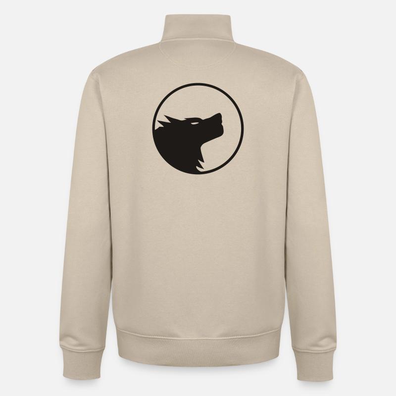wolf - Sweat zippé unisexe en coton bio Stanley/Stella - beige crème