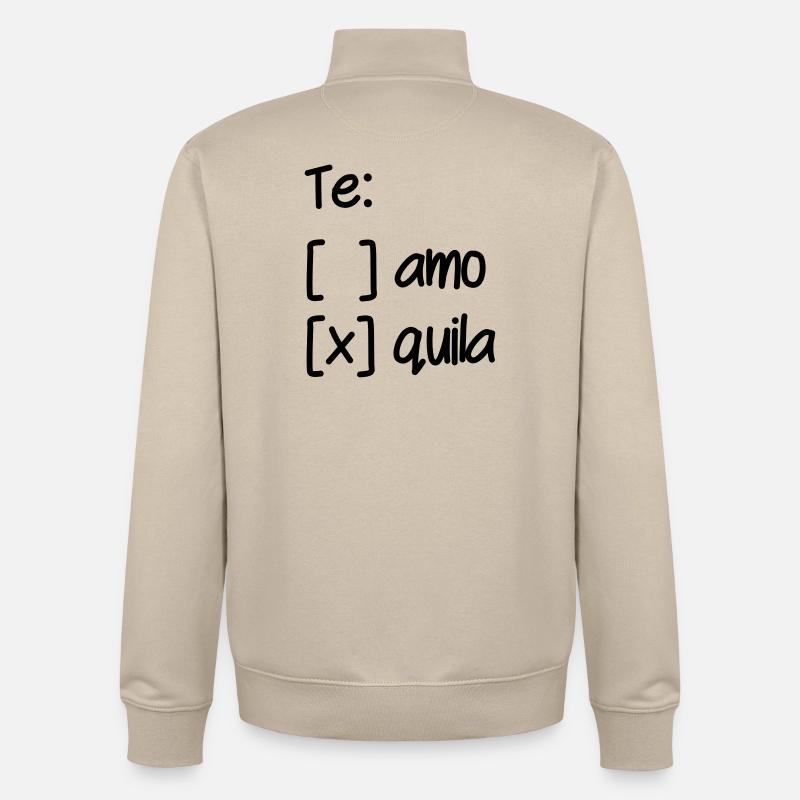Wahl Te Amo oder Tequila - Unisex Organic Zip Sweatshirt von Stanley/Stella - Cremebeige
