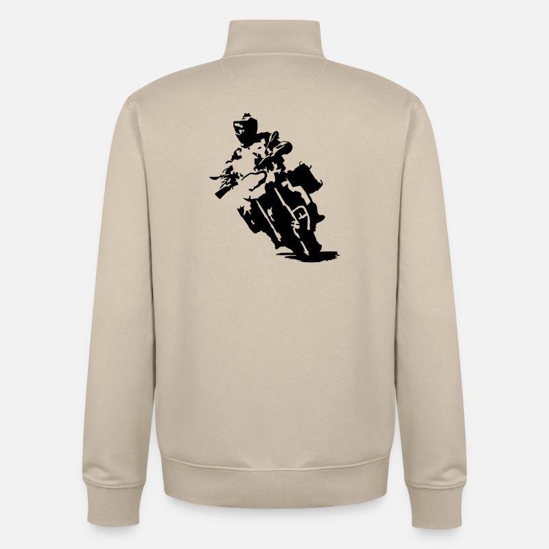 ReiseEnduroGS einfarbig - Unisex Organic Zip Sweatshirt von Stanley/Stella - Cremebeige