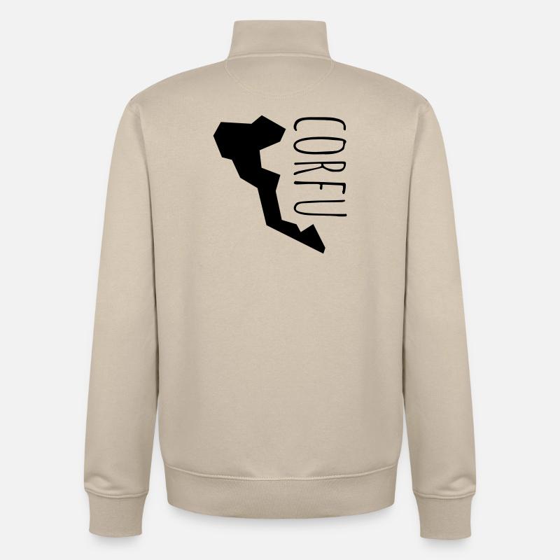 corfu - Sweat zippé unisexe en coton bio Stanley/Stella - beige crème