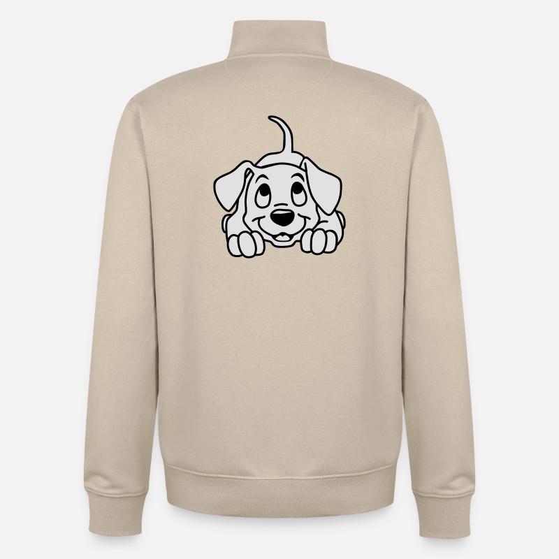 Chiot - Sweat zippé unisexe en coton bio Stanley/Stella - beige crème