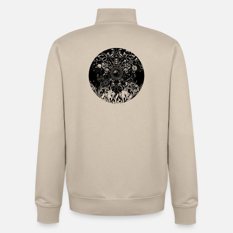 vier Elemente - Unisex Organic Zip Sweatshirt von Stanley/Stella - Cremebeige