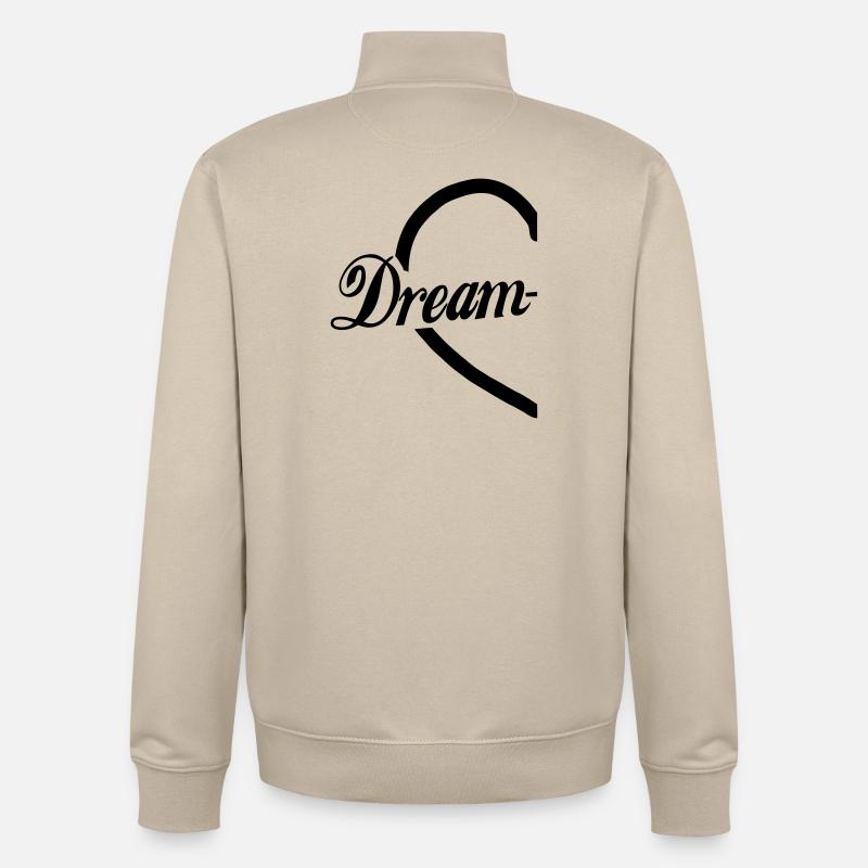 Cœur d’équipe de rêve - Sweat zippé unisexe en coton bio Stanley/Stella - beige crème