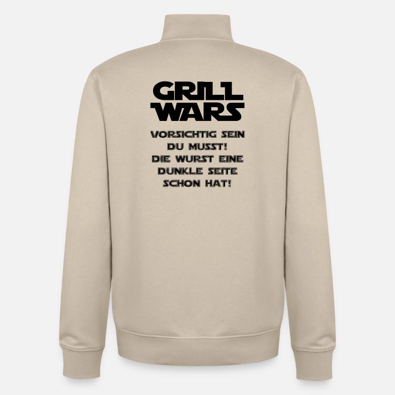 Grill Wars - Unisex Organic Zip Sweatshirt von Stanley/Stella - Cremebeige
