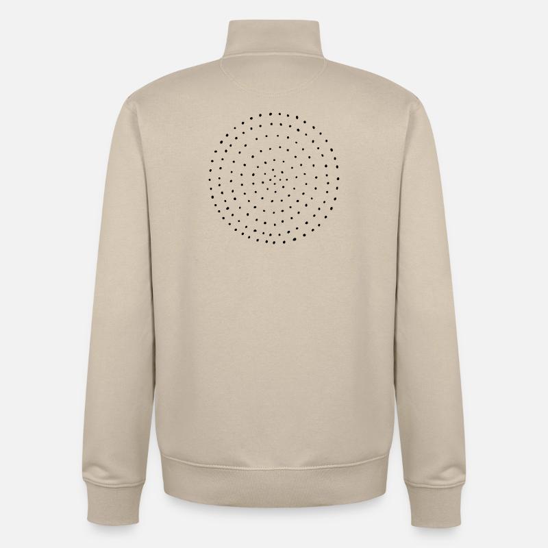 Dotted dots circle dots pattern gift - Unisex Organic Zip Sweatshirt by Stanley/Stella - desert dust