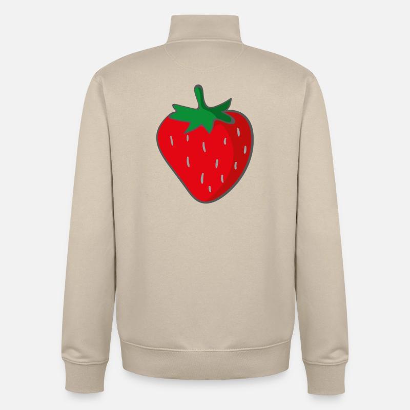 Fraise - Sweat zippé unisexe en coton bio Stanley/Stella - beige crème