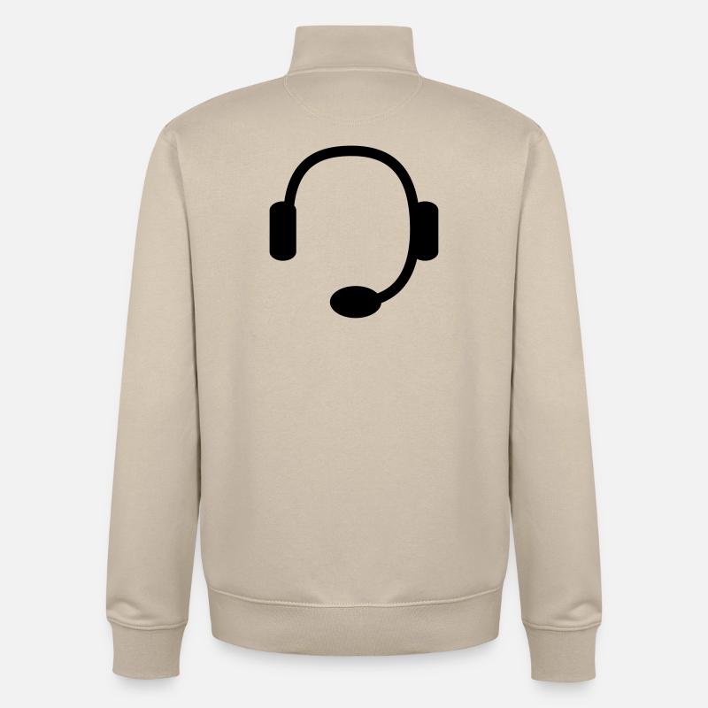 headset - Sweat zippé unisexe en coton bio Stanley/Stella - beige crème