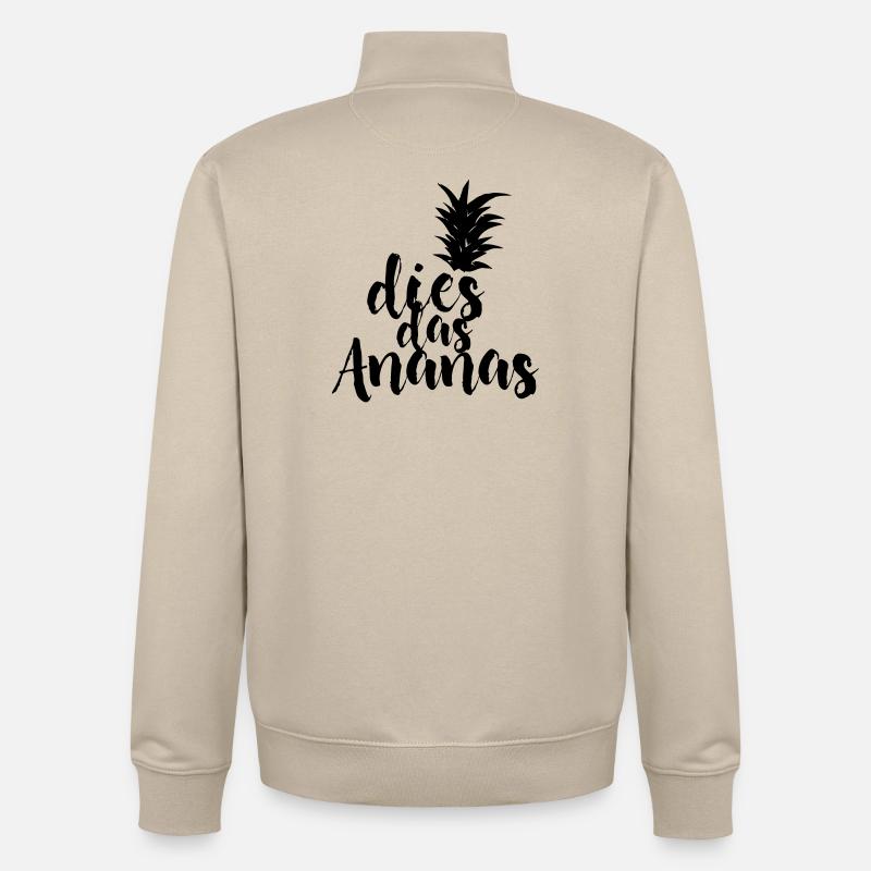 dies das Ananas - Unisex Organic Zip Sweatshirt von Stanley/Stella - Cremebeige