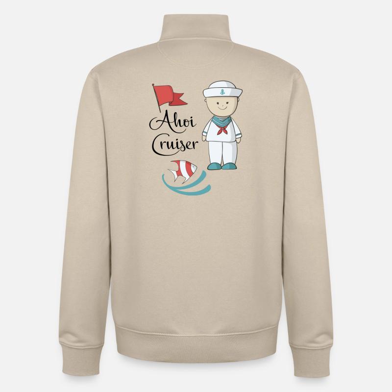 maritime - Sweat zippé unisexe en coton bio Stanley/Stella - beige crème