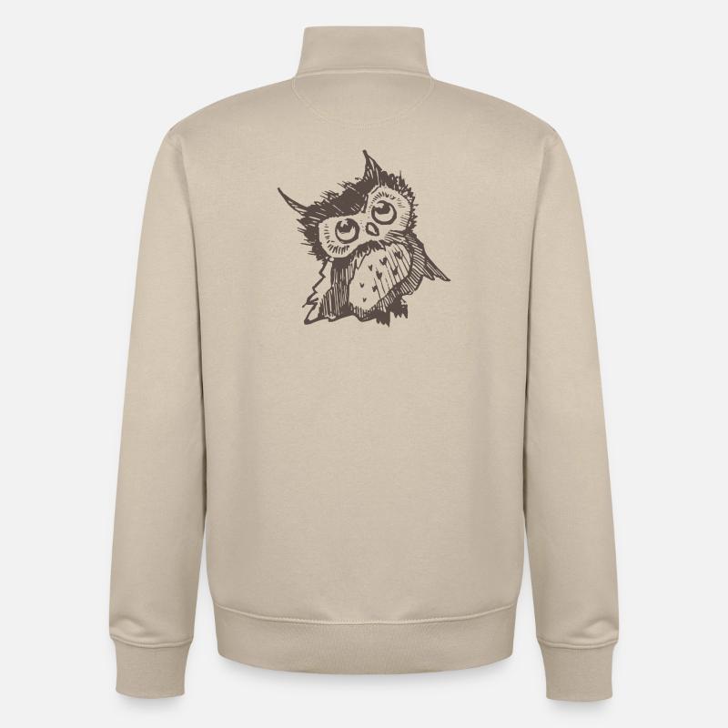 Eule - Unisex Organic Zip Sweatshirt von Stanley/Stella - Cremebeige