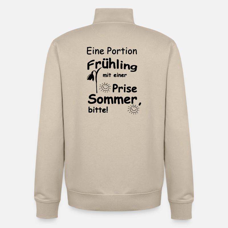 Frühling & Sommer Sprüche, Geschenk, Fun - Unisex Organic Zip Sweatshirt von Stanley/Stella - Cremebeige
