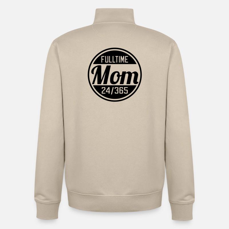 Fulltime Mom | Vollzeit Mutter - Unisex Organic Zip Sweatshirt by Stanley/Stella - desert dust