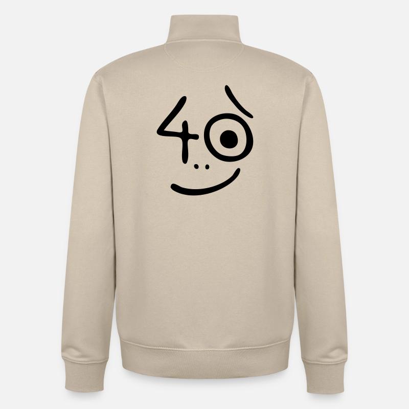 40 Jahre - Na und? - Unisex Organic Zip Sweatshirt von Stanley/Stella - Cremebeige
