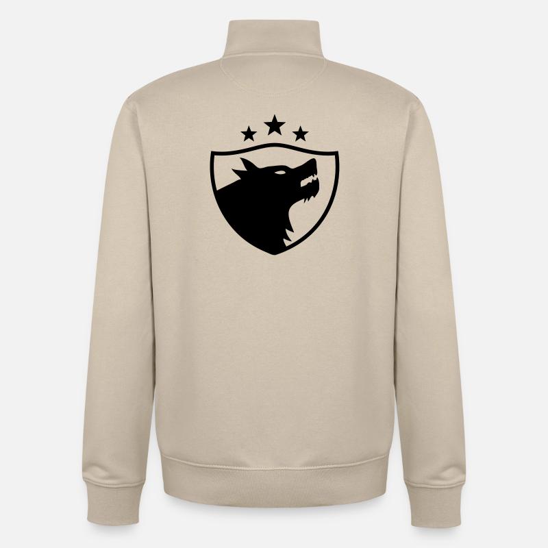 wolf - Unisex Organic Zip Sweatshirt von Stanley/Stella - Cremebeige