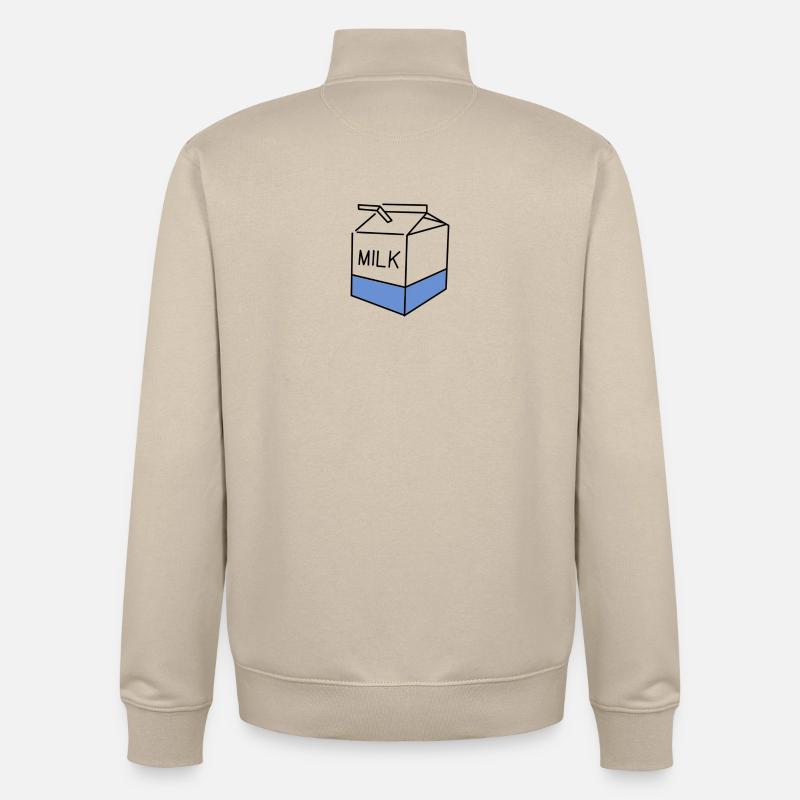 Milch - Unisex Organic Zip Sweatshirt von Stanley/Stella - Cremebeige