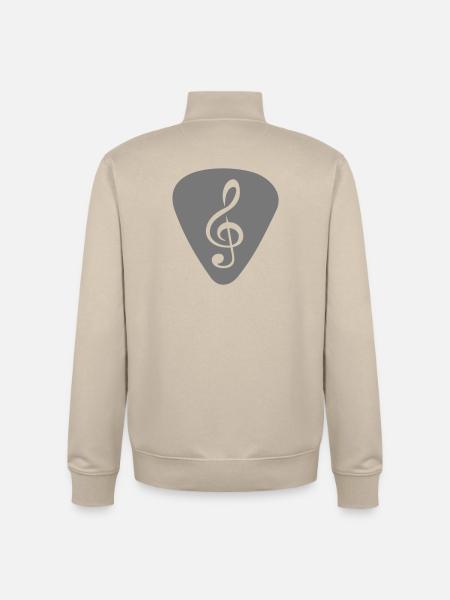 plektrum_notenschluessel - Unisex Organic Zip Sweatshirt by Stanley/Stella - desert dust