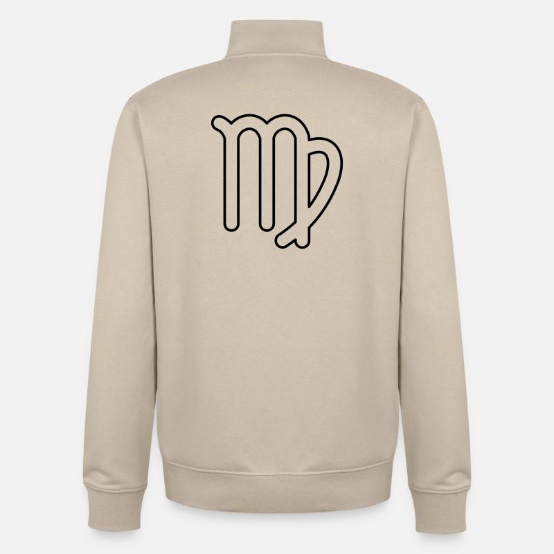 Jungfrau Sternzeichen Sternbild Tierkreiszeichen - Unisex Organic Zip Sweatshirt von Stanley/Stella - Cremebeige