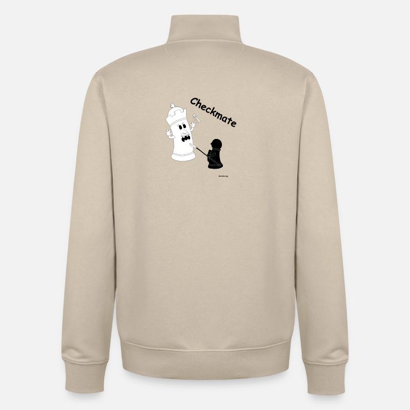 Checkmate / Schachmatt - Unisex Organic Zip Sweatshirt von Stanley/Stella - Cremebeige