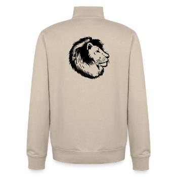 lion - Unisex Organic Zip Sweatshirt von Stanley/Stella - Cremebeige - Hinten - AI Model Male 185 dark (185cm)