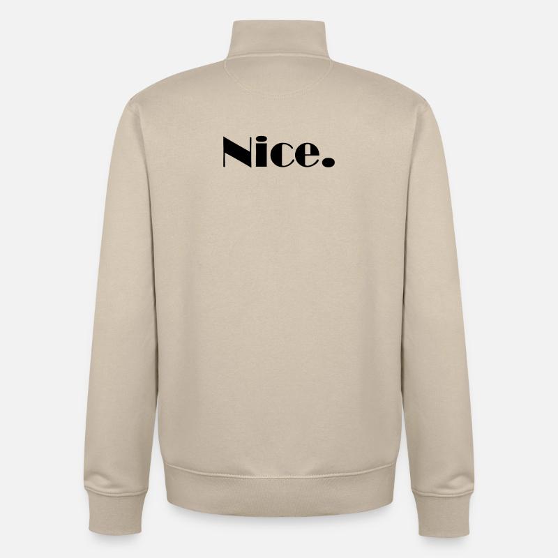 Nice Nice Mega Nice - Unisex Organic Zip Sweatshirt von Stanley/Stella - Cremebeige