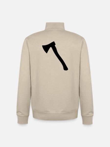 Hatchet - Ax - Unisex Organic Zip Sweatshirt by Stanley/Stella - desert dust