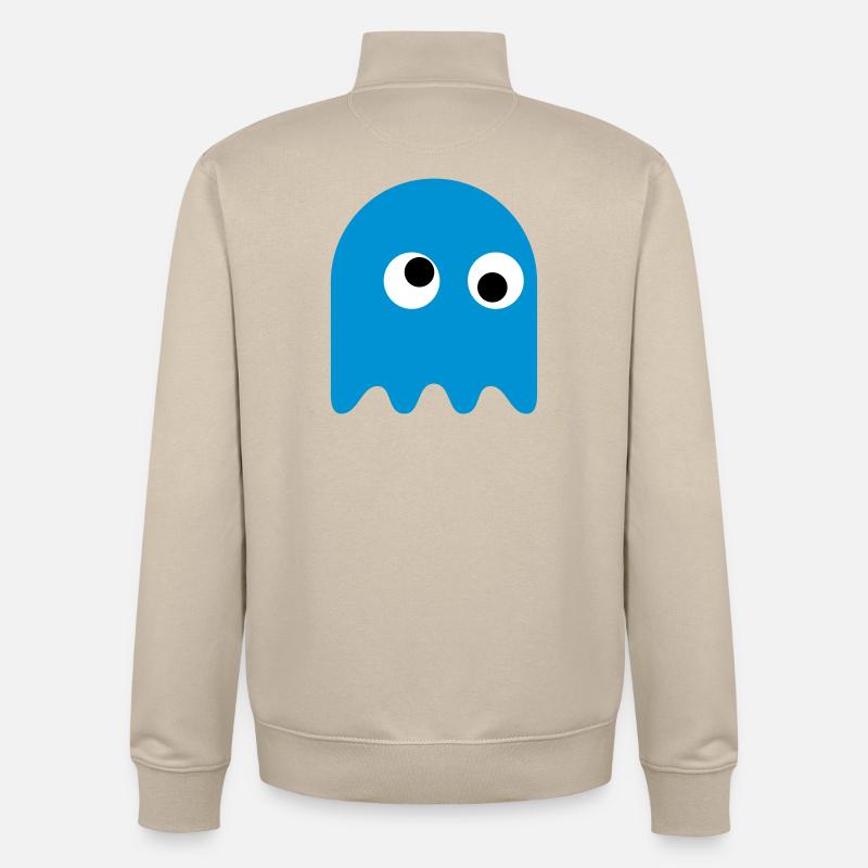 Game Classics Ghost - Unisex Organic Zip Sweatshirt by Stanley/Stella - desert dust