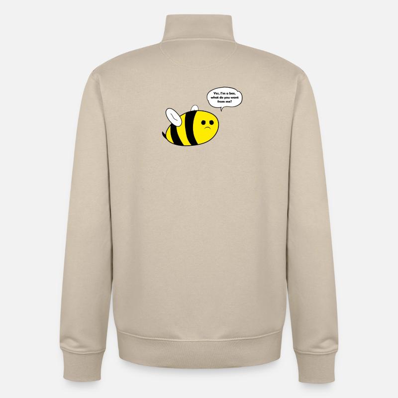 Thick bee bee gift - Unisex Organic Zip Sweatshirt by Stanley/Stella - desert dust