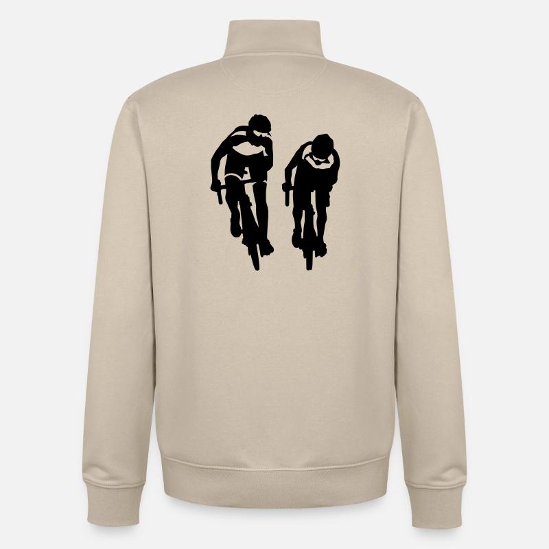 Rennrad - Unisex Organic Zip Sweatshirt von Stanley/Stella - Cremebeige