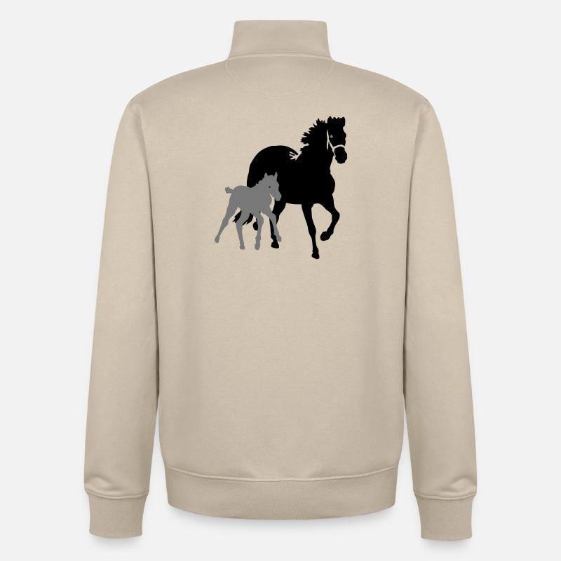pferde - Sweat zippé unisexe en coton bio Stanley/Stella - beige crème