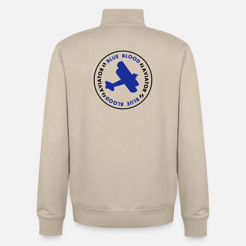 Aviator- blue blood - Unisex Organic Zip Sweatshirt von Stanley/Stella - Cremebeige