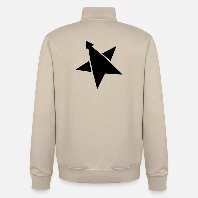 Rocket STAR - Sweat zippé unisexe en coton bio Stanley/Stella - beige crème