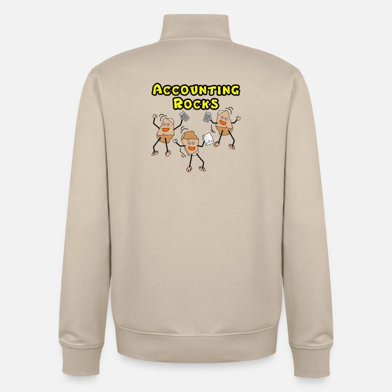 Comptabilité Rocks - Sweat zippé unisexe en coton bio Stanley/Stella - beige crème