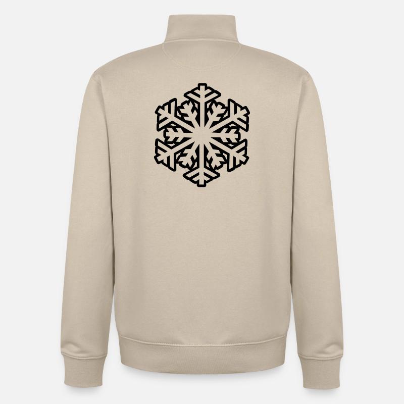 flocon de neige - Sweat zippé unisexe en coton bio Stanley/Stella - beige crème