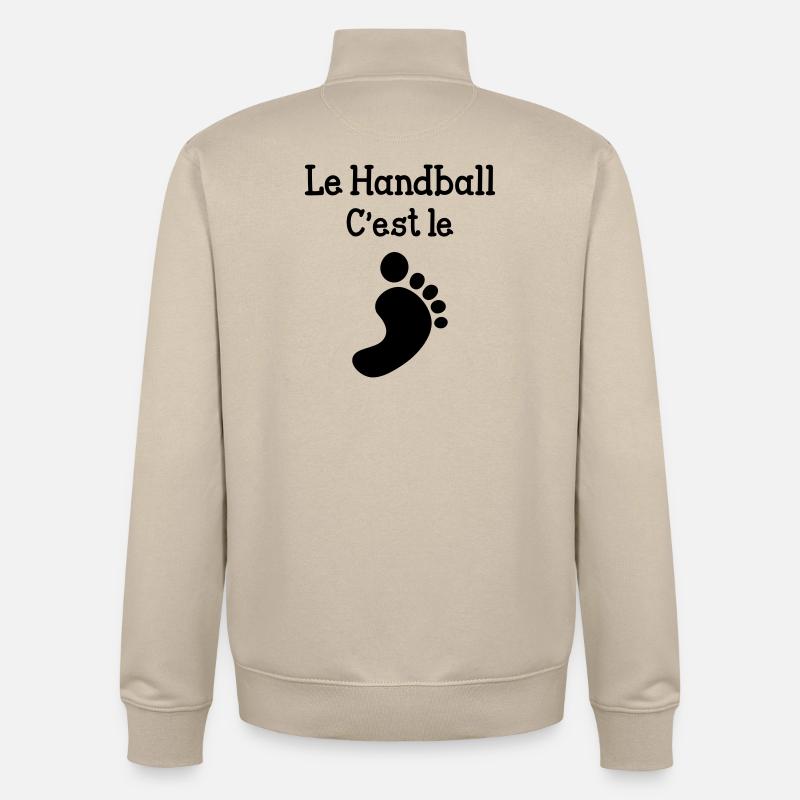 Handball ist groß! - Unisex Organic Zip Sweatshirt von Stanley/Stella - Cremebeige